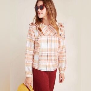 Anthropologie Current Air Polly Ruffled Blouse